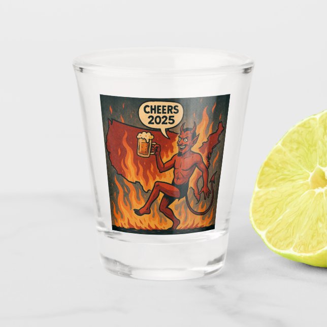 Teufel Schnapsglas (Vorderseite)
