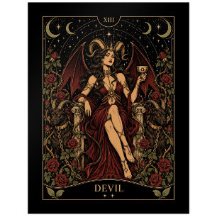 Teufel, Sternen-Tarot-Kunst Postkarte