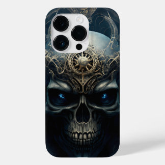 Teufel Totenkopf mit funkelnden blauen Augen Case-Mate iPhone 14 Pro Hülle