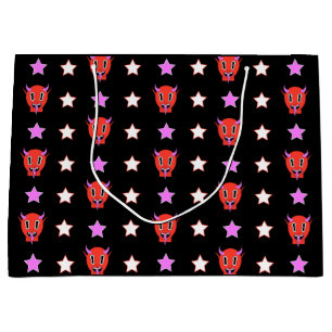 Teufel und Stars Cool Retro Satan Große Geschenktüte