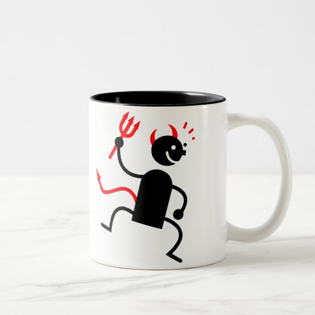 Teufel Zweifarbige Tasse (Rechts)