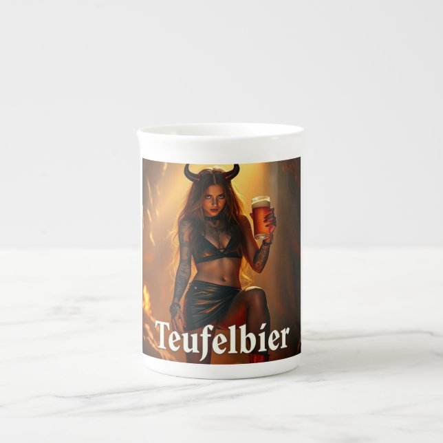 Teufelbier: straight from hell prozellantasse (Vorderseite)