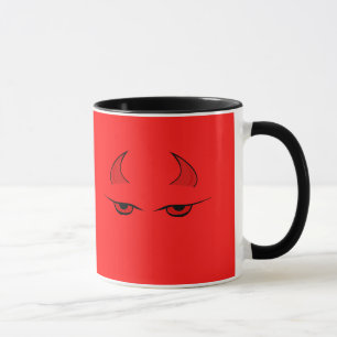 Teufelhörner und rote Augen kundengerecht Tasse