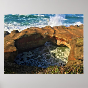 Teufels-Punchbowl, Newport, Oregon Poster