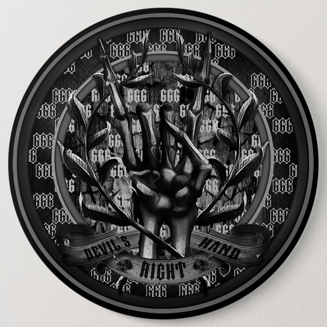 Teufel's rechte Hand Button (Vorderseite)