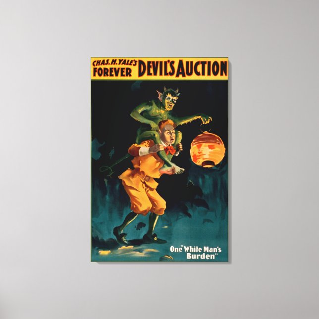 Teufelsauktion Das Burdentheater des Weißen Mannes Leinwanddruck (Vorderseite)