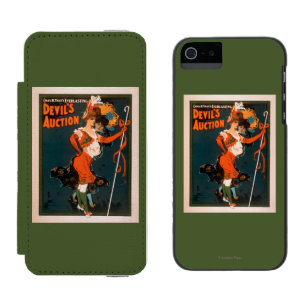 Teufelsauktion Frau im Kostümtheater 2 Incipio Watson™ iPhone 5 Geldbörsen Hülle