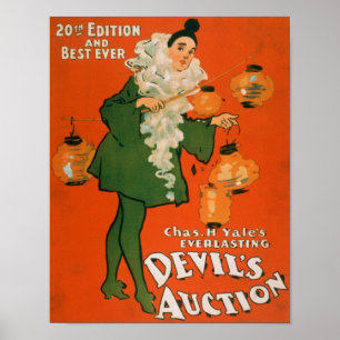 Teufelsauktion Frau in Kostümtheater 3 Poster