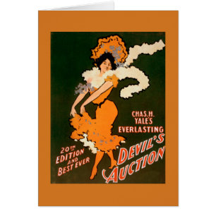 Teufelsauktionsfrau im Kostümtheater