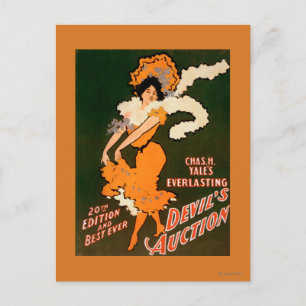 Teufelsauktionsfrau im Kostümtheater Postkarte