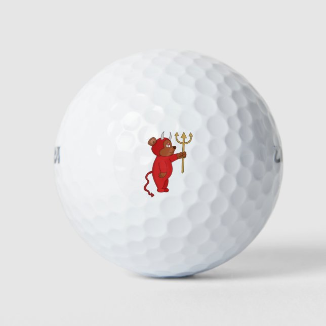 Teufelsbär Golfball (Vorderseite)