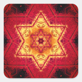 Teufelsboden - Muster klassischer Rundaufkleber Quadratischer Aufkleber