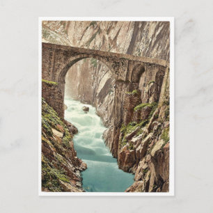 Teufelsbrücke, Andermatt, Schweiz Vintag Pho Postkarte