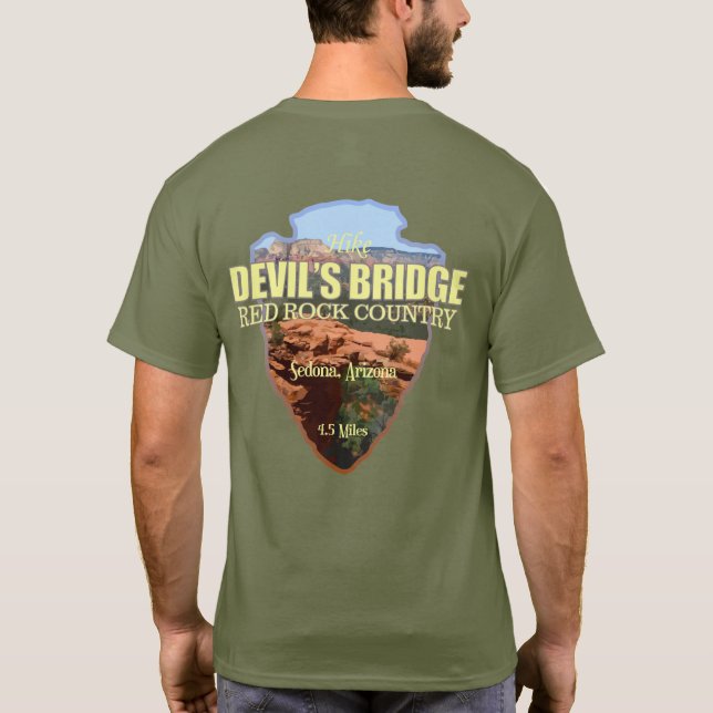 Teufelsbrücke (Pfeilspitze) T-Shirt (Rückseite)