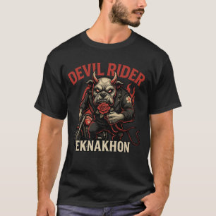 Teufelsfahrer – Demon Bulldog Biker T-Shirt von EK