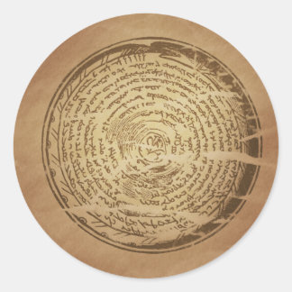 Teufelsfalle Assyrianische Magische Charme Runder Aufkleber