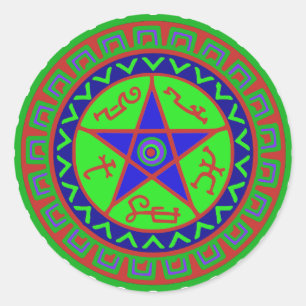 Teufelsfalle Runder Aufkleber