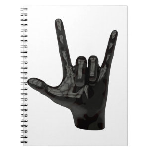 Teufelshornhand Notizblock