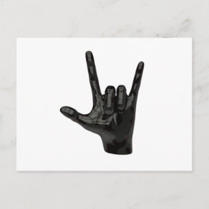 Teufelshornhand Postkarte