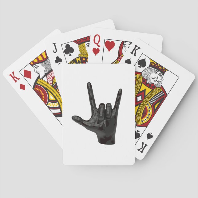 Teufelshornhand Spielkarten (Rückseite)