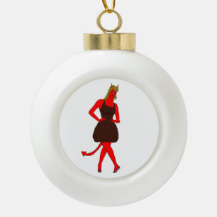 Teufelskerl Keramik Kugel-Ornament
