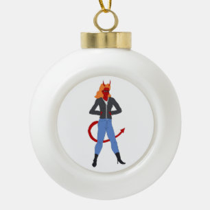 Teufelskerl Keramik Kugel-Ornament