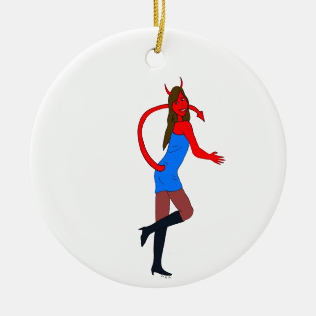 Teufelskerl Keramik Ornament (Vorne)