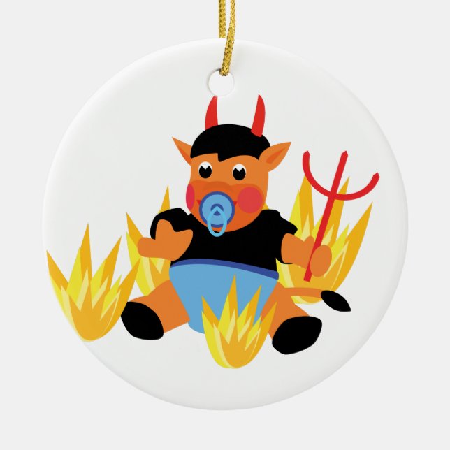 Teufelskind Keramikornament (Vorne)