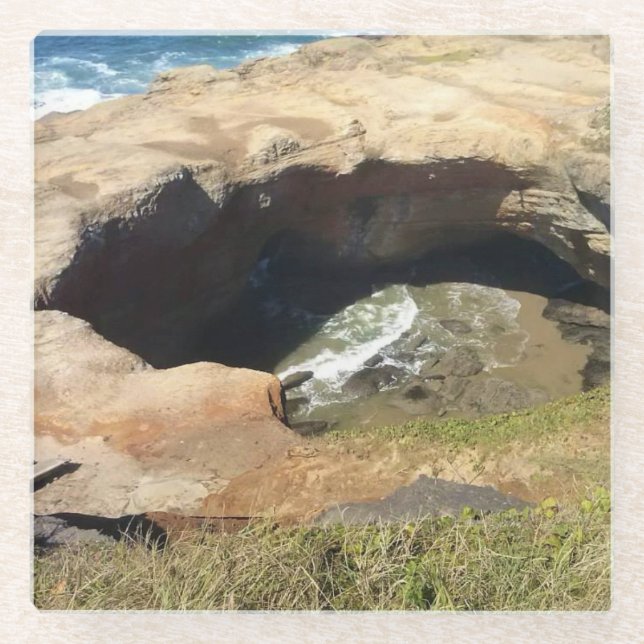 Teufelskreis, Oregon-Küste Glasuntersetzer (Vorderseite)