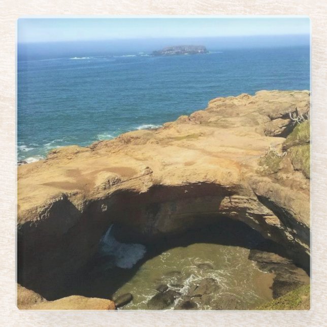 Teufelskreis & Otter Rock, Oregon Glasuntersetzer (Vorderseite)