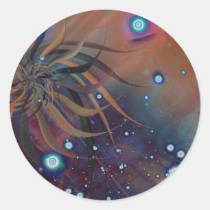 Teufelskreis Runder Aufkleber