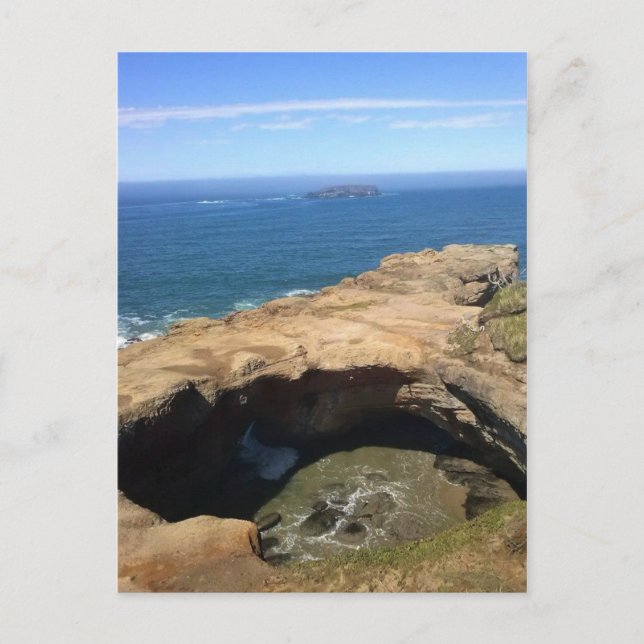 Teufelskugel & Otter Rock, OR Postkarte (Vorderseite)