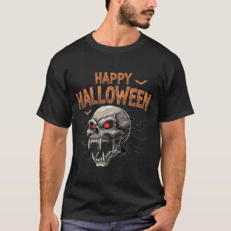 Teufelskull mit roten Augen Halloween T-Shirt