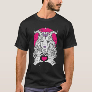 Teufelsmädchen Faules Halloween-Kostüm Hexenhandwe T-Shirt