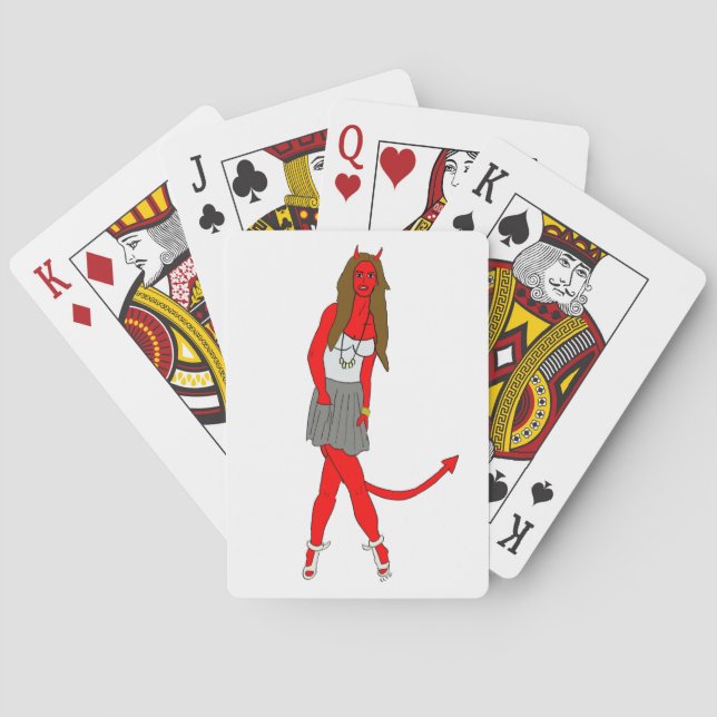 Teufelsmädchen  spielkarten (Rückseite)