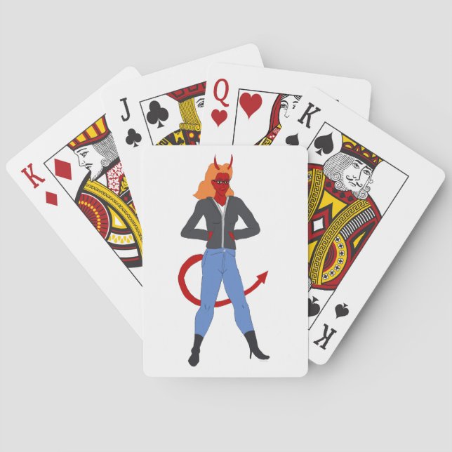 Teufelsmädchen   spielkarten (Rückseite)