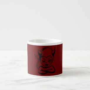 Teufelsmädchen Zwinkernd  Espressotasse