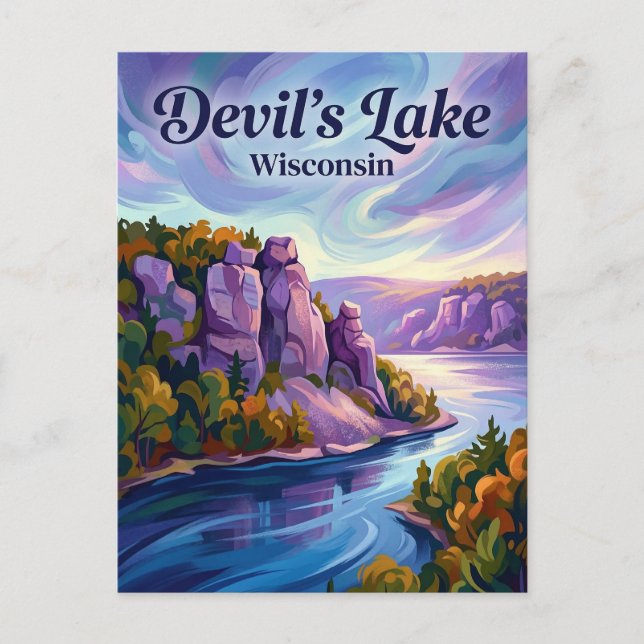 Teufelssee Wisconsin Postkarte (Vorderseite)