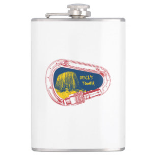 Teufelsturm Kletterer Carabiner Flachmann