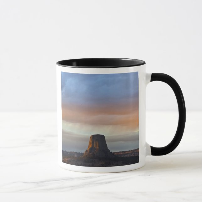 Teufelsturm National Monument, Sturm bei Sonnenunt Tasse (Rechts)