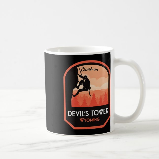 Teufelsturm Wyoming Felsenklettern  Kaffeetasse (Rechts)