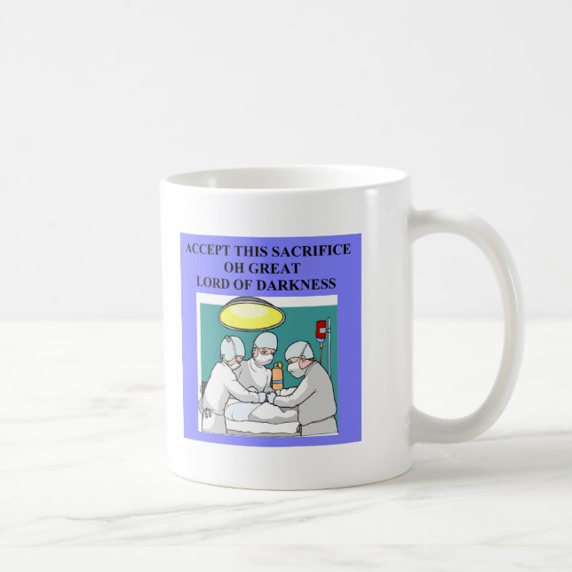 teuflischer Doktor-/Chirurgwitz Kaffeetasse (Rechts)
