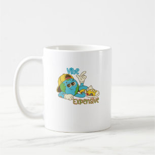 Teure Stimmung – Cooles Retro-Erde-Charakterdesign Kaffeetasse