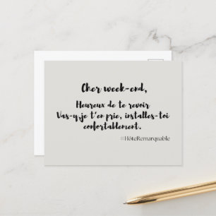 "TEURE WOCHENENDKARTE" POSTKARTE