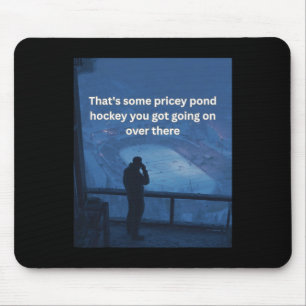 Teures Pond Hockey Outdoor-Eislaufbahn-T-Shirt für Mousepad