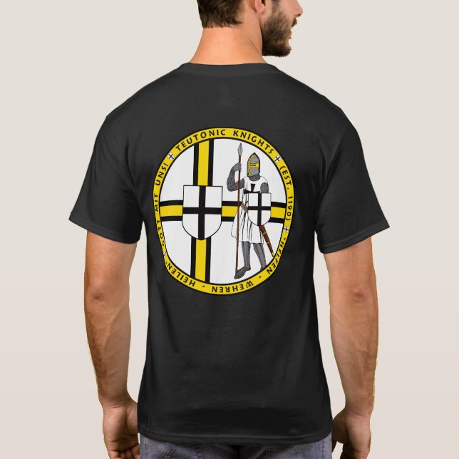 Teutonic Ritter mit Wappen Siegel-Shirt T-Shirt (Rückseite)
