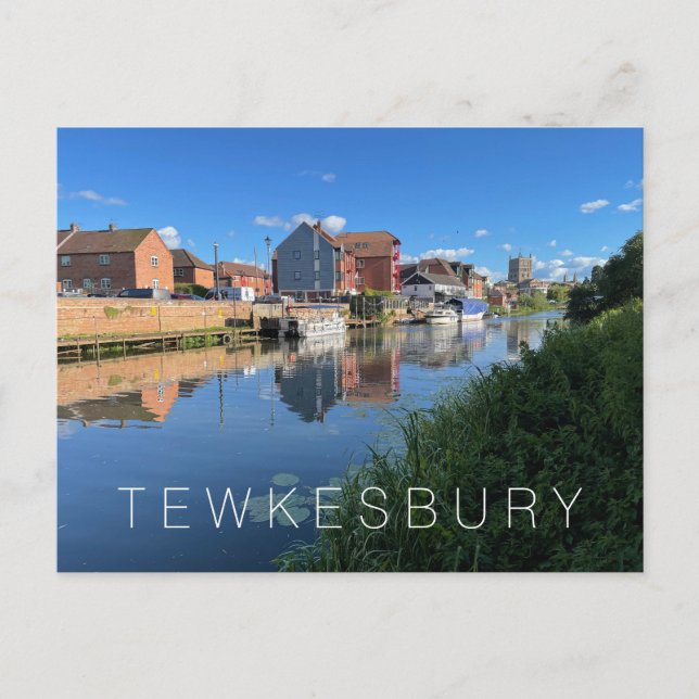 Tewkesbury Feiertagspostkarte (Vorderseite)