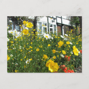 Tewkesbury Hütten und Garten Postkarte