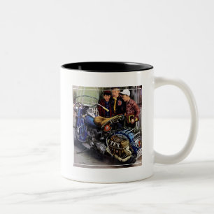 Tex-Motorrad Zweifarbige Tasse
