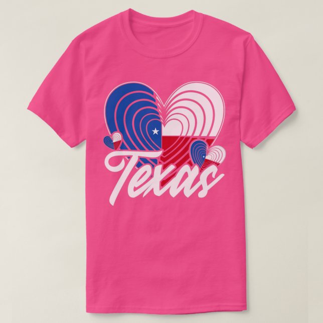 Texan Flag Liebe Texas T-Shirt (Design vorne)